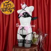 【In Stock】Sexy Cosplay Patent Leather Devil Lingerie Costume Costumes